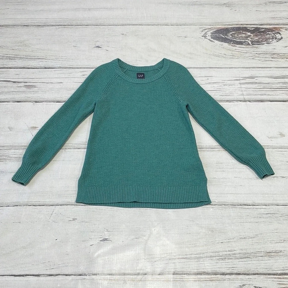 GAP Sweater Pullover Green Basketweave Knit Small Petite SP - Picture 11 of 13